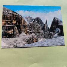 DOLOMITI DI BRENTA - TRENTINO - VEDUTA DALLA SELLA DELLA TOSA CARTOLINA A COLORI