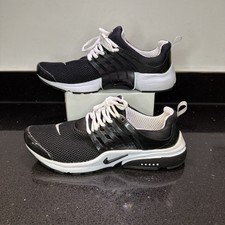 Scarpe da ginnastica uomo Nike Air Presto taglia UK 8,5 nero/bianco palestra corsa allenamento