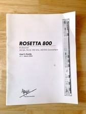 Convertitore AD/DA Apogee Rosetta 800 8 canali manuale utente e manuale utente