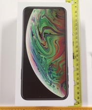 SCATOLA ARGENTO originale Apple iPhone XS MAX 64GB con cavo USB testa mattone senza telefono