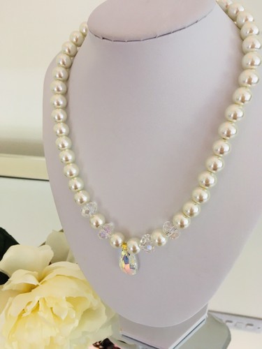 Collana perle vetro - collana, di