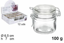 Set 12 Pezzi Barattolo Barattolino Vasetto Con Tappo Porta Spezie Vetro 100g dfh