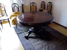 Tavolo '800 inglese allungabile  con 6 sedie thonet