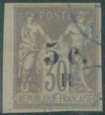 88112 - RIUNIONE - FRANCOBOLLI: Yvert # 7 - USATI - bordo foglio?