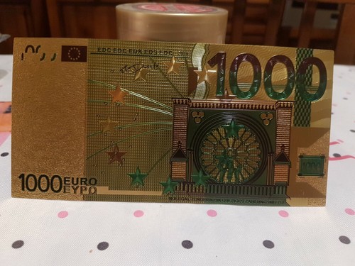 Banconota 1000 euro dorata - da,
