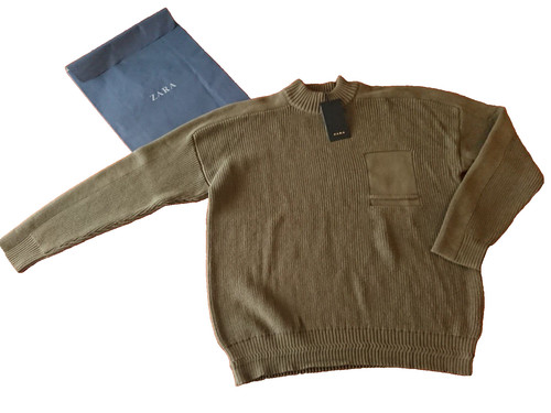 Zara men green sweater - men's,