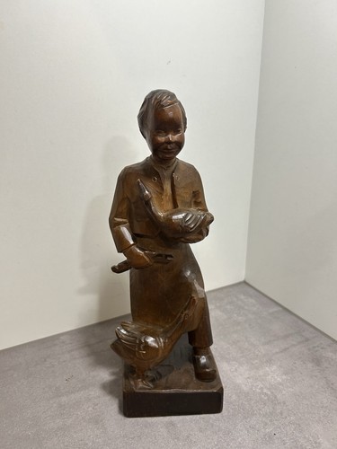 Statua legno anri ragazzo - legno,