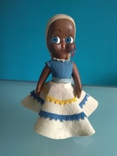 Bambola vintage "Maura" Brev. "Dedo" Made In Italy, anni 50, bachelite, h.26 cm.