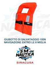 GIUBBOTTO SALVATAGGIO ADULTO 100N ISO 12402-4 OMOLOGATO ENTRO 6 MIGLIA BARCA
