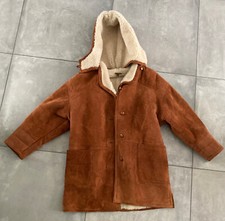 MONTONE originale Shearling con cappuccio tg. 48 - Come nuovo