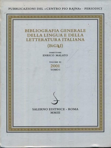 Bibliografia generale della - bibliografia,