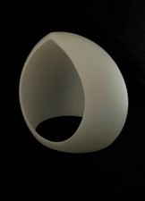 Ricambio Paralume Vetro Bianco Satinato Lampada Applique Lampadario Glass H.15