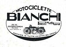 PUBBLICITA' 1925 MOTO MOTOCICLETTE EDOARDO BIANCHI MILANO REGNO PIRELLI CORD