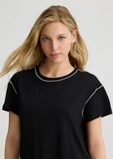 WA5148 22222 T SHIRT DONNA LIU JO IN COTONE MAGLIA MAGLIETTA CON STRASS WOMAN