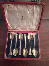 servizio cucchiaini in argento placcato oro