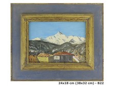 QUADRO PAESAGGIO MONTAGNA ROCCIAMELONE ALPI PIEMONTESI DIPINTO FIRMATO OLIO B22