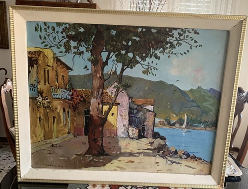 Quadro antico olio tela - quadro,