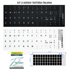 Adesivi Per Tastiera Italiana Neri Da Notebook Pc Portatili Computer Kit Misto 2