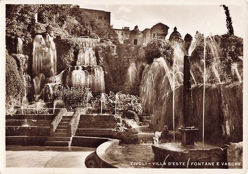 Postcard tivoli villa este - villa, d'este