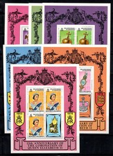 Maldive 1978 Michel A765- A770 foglietto 100% nuovo di zecca regina Elisabetta II