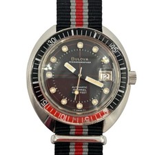 VINTAGE BULOVA OCEAN GRAPHER 666 PIEDI Devil Diver SNORKEL AUTOMATICO 36 MM