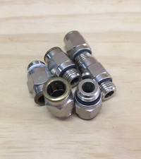 LOTTO 6 RACCORDI SUPER RAPIDI - CAMOZZI - TUB0 10 mm - M 1/4 - ARIA COMPRESSA