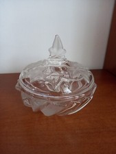 CENTROTAVOLA, PORTACARAMELLE IN VETRO CON COPERCHIO