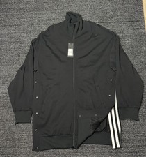 Y-3 Yohji Yamamoto Adidas Giacca Uomo L Nero Track Snap Trench Cappotto Autentico