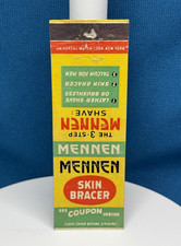 Mennen Skin Bracer Lozione Dopobarba Pubblicità Vintage Matchbook Cover Lt#875