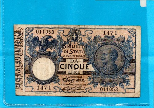 Banconota regno italia - banconota, d'italia-5