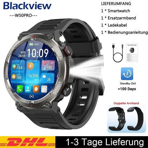 Smartwatch uomo militare con - uomo,