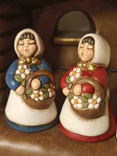 Fioraia rossa blu presepe - o,