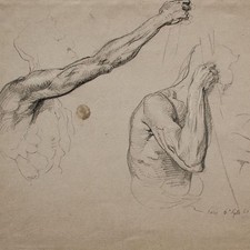 Eduard Bendemann nudo maschile