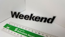 Weekend scritta targa plastica nera Fiat Regata Palio Duna plastic written plate
