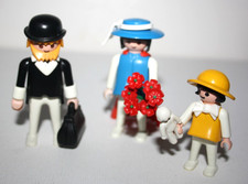 PLAYMOBIL VINTAGE FAMILLE WESTERN BOUQUET FAR WEST COW BOY COMPLET