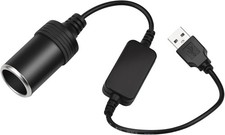 Convertitore a Presa Accendisigari per Auto Da 5V USB Maschio a 12V Femmina, Con