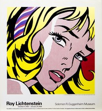 Roy LICHTENSTEIN Girl with ribbon - Guggenheim Retropespective 1993 Offset print