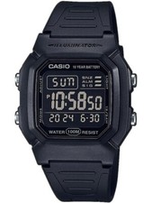Orologio CASIO W-800H-1B Silicone Nero Chrono Alarm Dual Time Sub 100mt Vintage