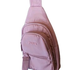 borsa a tracolla in nylon rosa