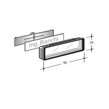 Kit vetrino portanome in ABS Nero per cassette postali Silmec