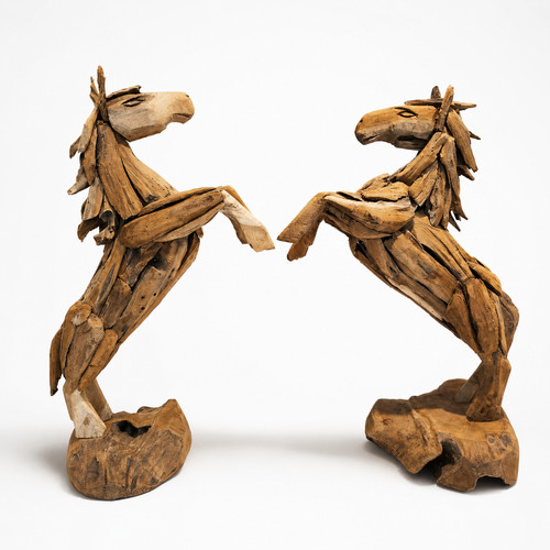 Coppia sculture cavallo