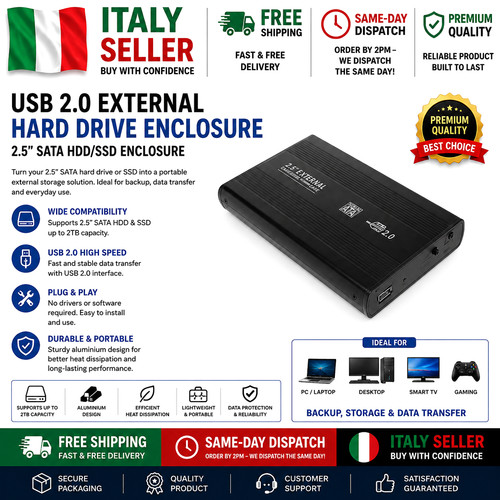 Case box sata usb 2 - 3.5", 2.0