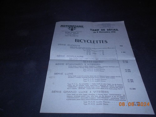Motobecane biciclette 1948 - motobecane,