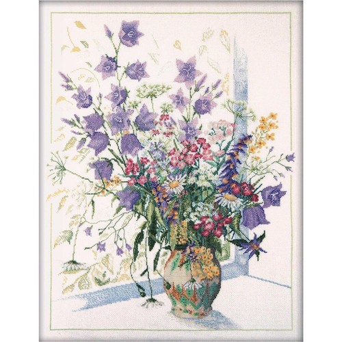 Rto set punto croce fiori - set,