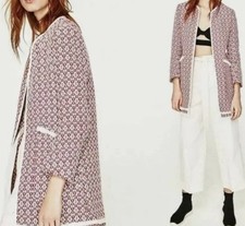 ZARA Cappotto Aperto Frontale Olivia Palermo Bloggers Giacca Rosso Taglia S