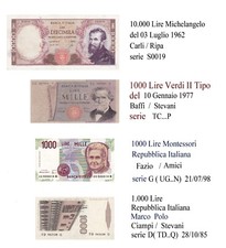 10000 1000 LIRE MICHELANGELO