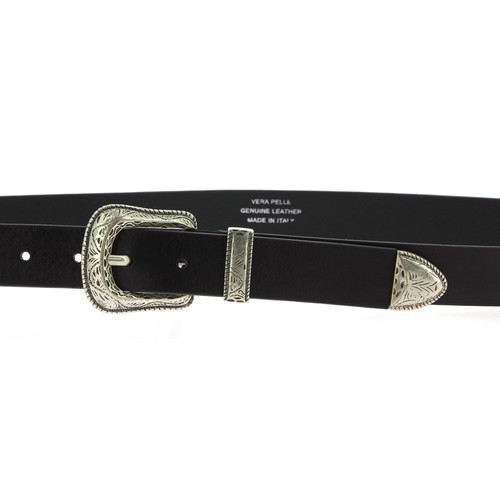Uomo cintura pelle nero - pelle, con