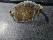 RARE VTG BRASS BICYCLE LICENSE