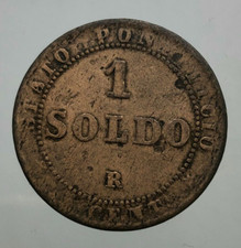 1 SOLDO   1867 ROMA anno XXI  STATO PONTIFICIO Pio IX