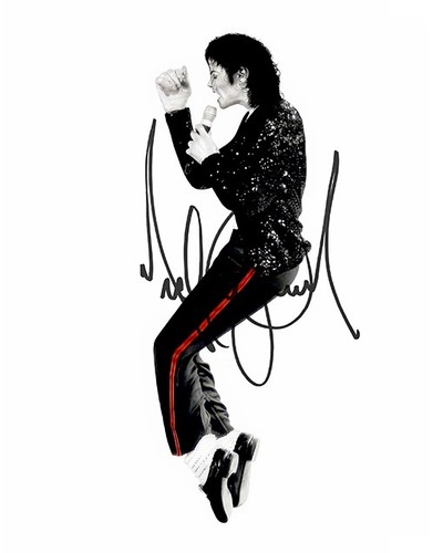 Foto firmata michael jackson - michael,